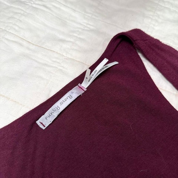 Funky Story Maroon Bubble Tank Top – S (fits XS/S) - Picture 4 of 6